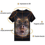 T-shirt drôle et créatif de singe