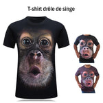 T-shirt drôle et créatif de singe