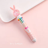 Stylos à bille lapin dessin animé 10 couleurs
