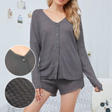 Ensemble de vêtements de détente sexy à manches longues pour femmes