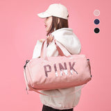 Sac de fitness en nylon rose