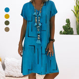 Robe Femme Imprimée Manches Courtes