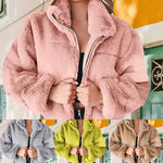 Veste en fausse fourrure en fourrure de lapin