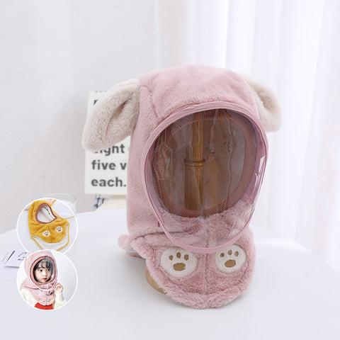 Bonnet polaire à capuche avec visière coupe-vent