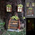Décoration de Fenêtres Lumineuses en Arbre de Résine de Jardin