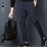 Pantalon zippé en soie glacée à séchage rapide pour hommes
