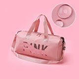 Sac de fitness en nylon rose