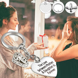 Porte-clés avec lettres en forme de coeur