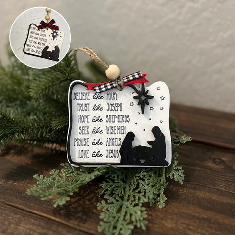 Pendentif bibliothèque coeur de Noël