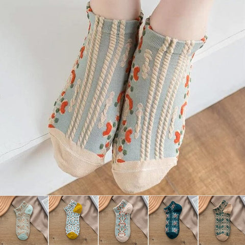 Chaussettes en coton gaufré vintage