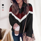 Manteau en laine contrastée