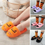 Chaussons d'Halloween Visage de Citrouille
