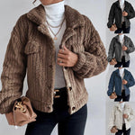 Veste en peluche à revers