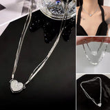Chaîne de clavicule coeur d'amour magnétique