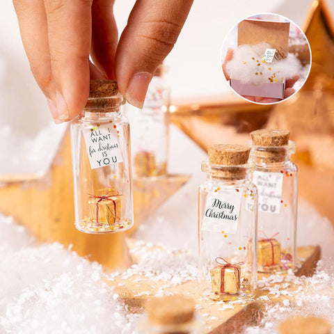 Carte de Noël dans une bouteille