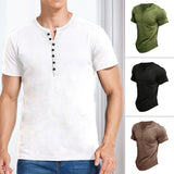 T-shirt Uni Á Manches Courtes Pour Hommes