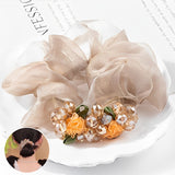 Élastiques à cheveux en cristal pour gros intestin