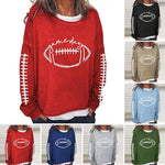 T-shirt décontracté à manches longues Gameday Football Lover pour femme