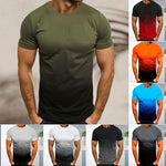 T-shirt col rond finition dégradé 3D