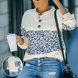 Chemise à col rond et manches longues contrastées