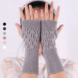 Réchauffeurs Tricot Mittens Demi-Doigt Gants