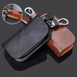 Porte-clés de voiture en cuir et grain de bois