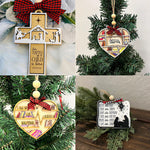 Pendentif bibliothèque coeur de Noël