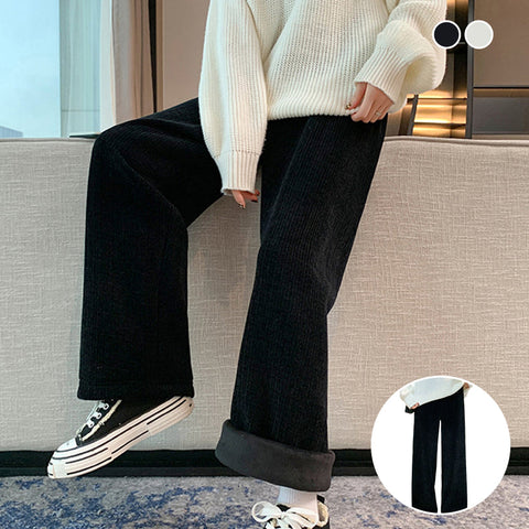 Pantalon large décontracté à taille haute