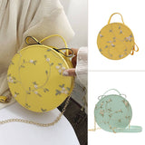 Sacs à main ronds en dentelle douce en cuir PU