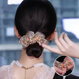 Élastiques à cheveux en cristal pour gros intestin