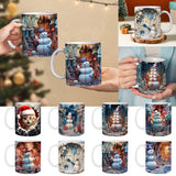 Tasse gonflée de chocolat chaud de Noël en 3D