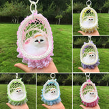 Panier de Fleurs Chaton Simulé