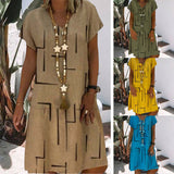 Robe Femme Imprimée Manches Courtes