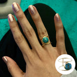 Bague Or Turquoise Naturelle