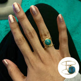 Bague Or Turquoise Naturelle