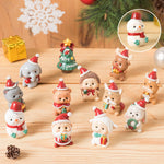 Ornements de père Noël animaux faits à la main
