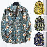 Chemise à Manches Longues à Imprimé Plage