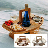 Table à Vin Portable en Bois pour Pique-nique