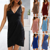 Robe de soirée mince sans manches sexy