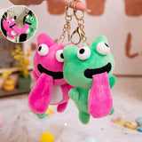 Porte-clés animal mignon grenouille en peluche