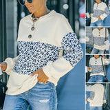 Chemise à col rond et manches longues contrastées