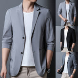Veste de costume en soie glacée pour hommes
