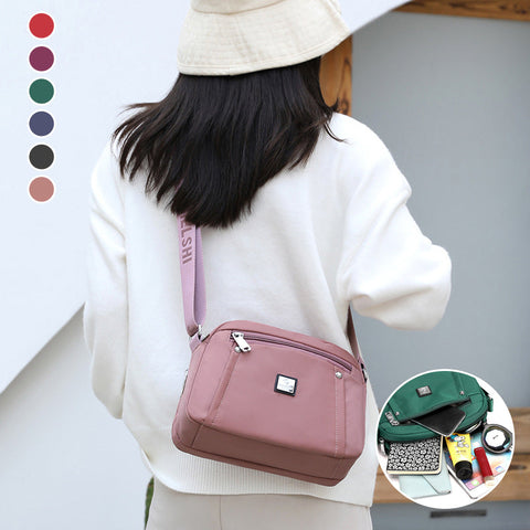 Sac à bandoulière monochrome simple à la mode en nylon