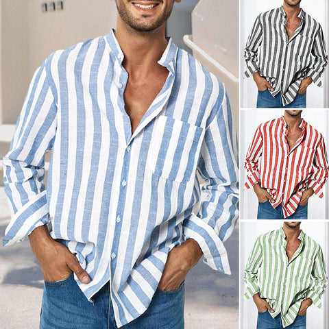 Chemise Décontractée Á Rayures