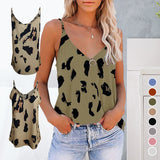 Débardeur col V imprimé léopard