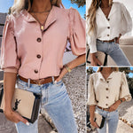 Blouse boutonnée à volants