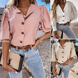 Blouse boutonnée à volants