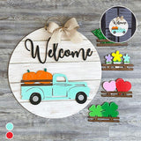 Panneau de bienvenue vintage interchangeable