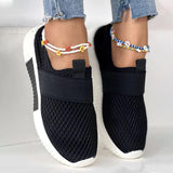 Chaussures en maille décontractées légères de couleur unie pour femmes