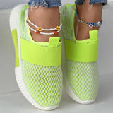 Chaussures en maille décontractées légères de couleur unie pour femmes